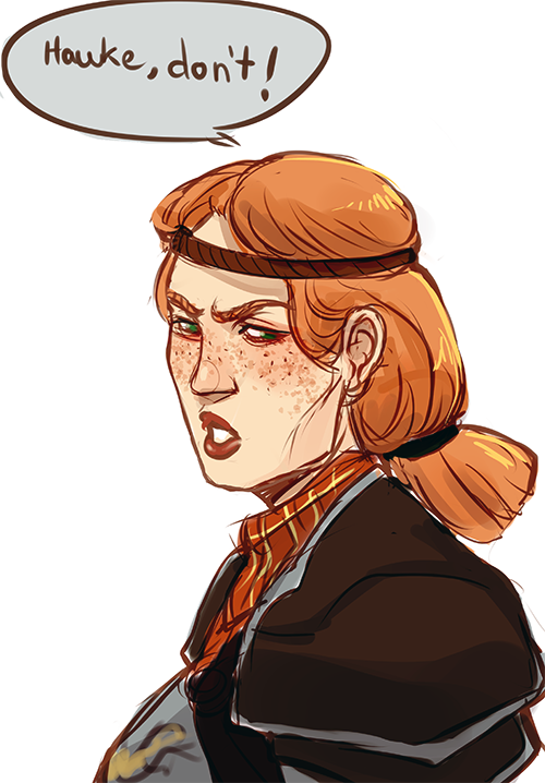 kazekuart:  mamma  Aveline   doesn’t   approve  hawke’s  behavior 