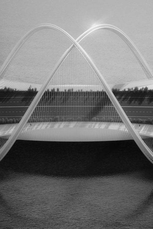 bobbycaputo:    DNA-Shaped Suspension Bridge Inspired by Olympic Games’ Five Rings   