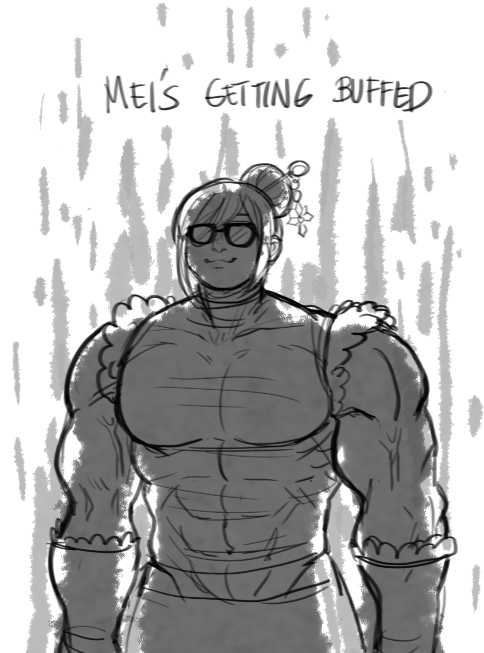 hinoart:  them: “good news mei’s getting buffed” me: “oh that’s cool”my