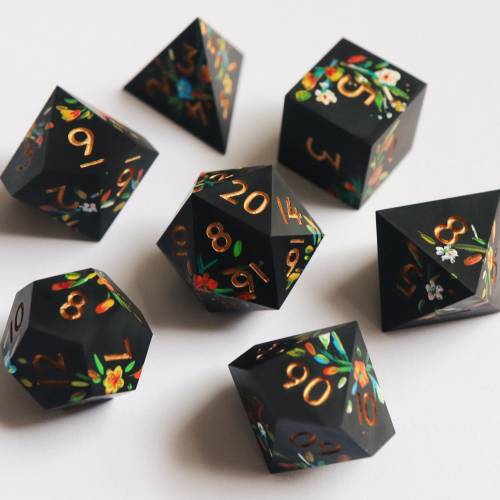 sosuperawesome:Hand Painted DiceEverything Dice Co on Etsy 