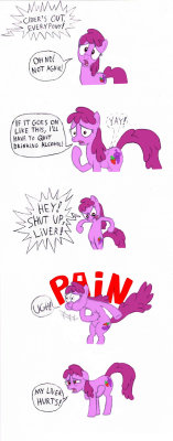 ask-berry-punch:  ((An adorable Berry punch I ran across on DA. Link to the original below.)) http://doublewbrothers.deviantart.com/art/Berry-Punches-Liver-346950953  XD! Aww, you better take care of yourself, Berry. &lt;3
