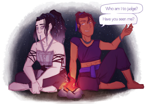 “I’ve seen you… a lot…”Fair to say this scene absolutely killed my gay arse[id: A five part illustra