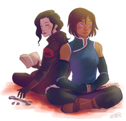 thunderling:  Korra thought she could meditate with Asami in the room. She can’t.   she can meditate but can focus~ ;3