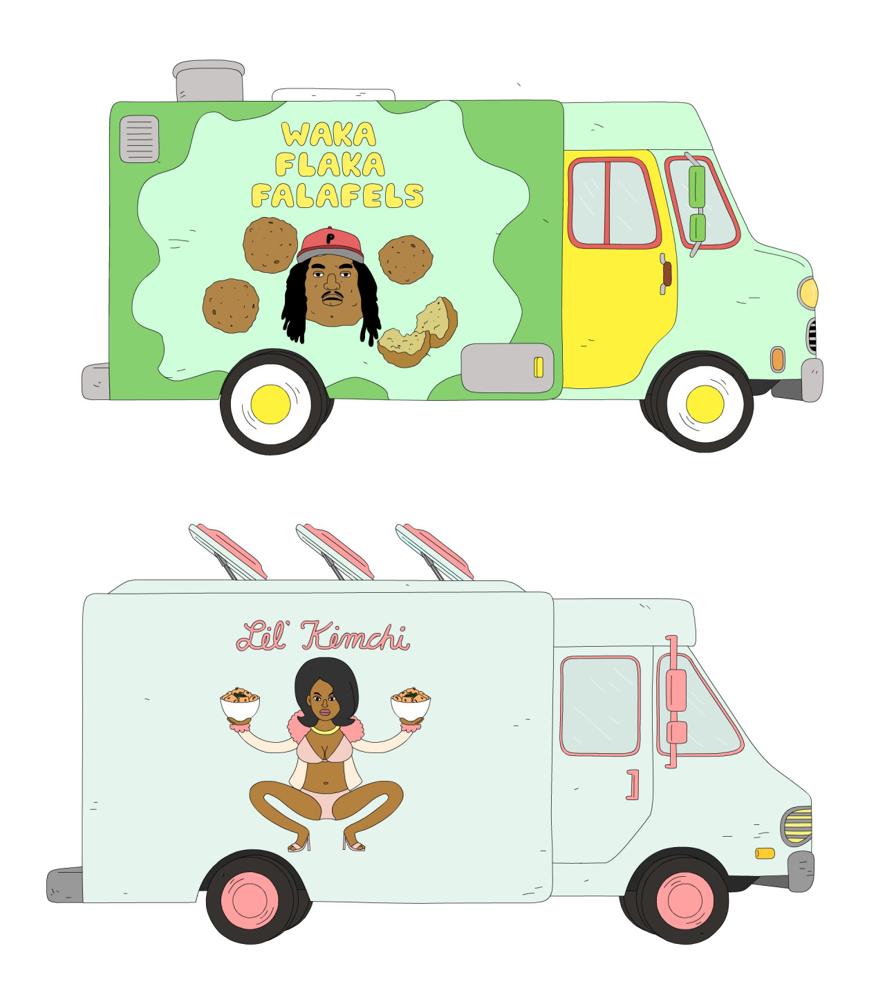 foreversean:  Here are all the food truck logos I made for the new Lucas Bros. Moving