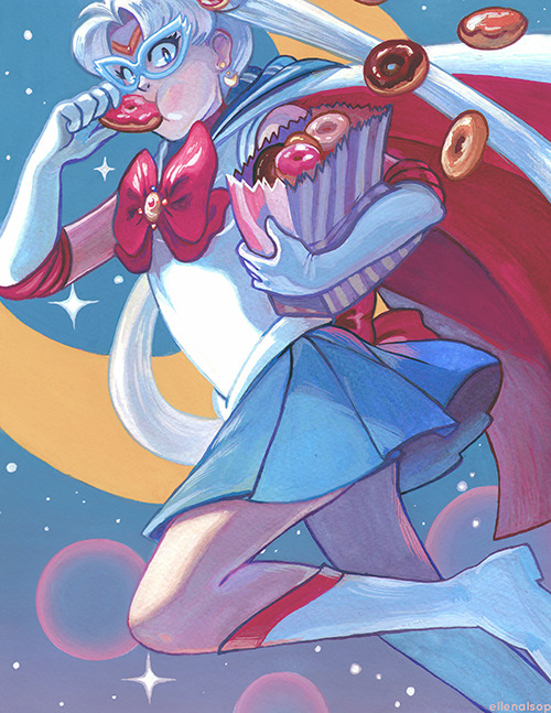 ellenalsop:  gahhh I wanted to paint prototype/caped Usagi being all cool, but then