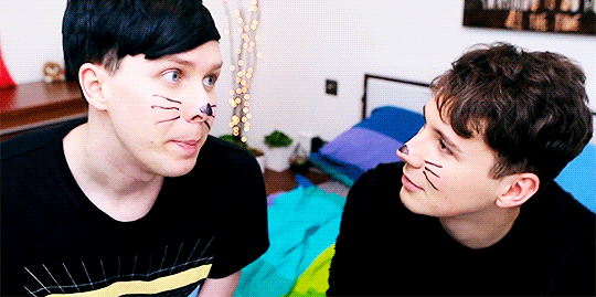 philsextendedbday:  martisun:  here’s a bunch of gifs of dan looking at phil like