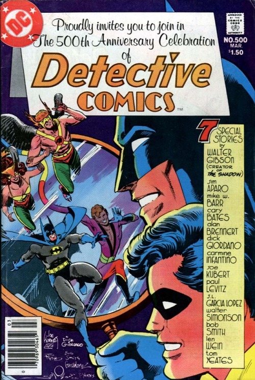 Detective Comics #500 cover by Walt Simonson, Joe Kubert, Tom Yeates, José Luis García-López, Jim Ap