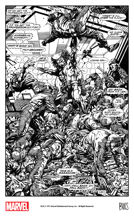 The savage fury of Wolverine by Barry Windsor-Smith from Marvel Comics Presents: Weapon X #81 (1991)