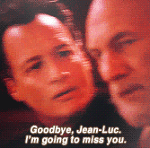 inevitablesurrender:  hobomechanist:  robotlyra:  batchix:  fuckyeahtng-blog:   In all the universe, you’re the closest thing I have to a friend, Jean-Luc.   Q is my favorite thing… ever.  Q has always been one of my fave characters since I was a