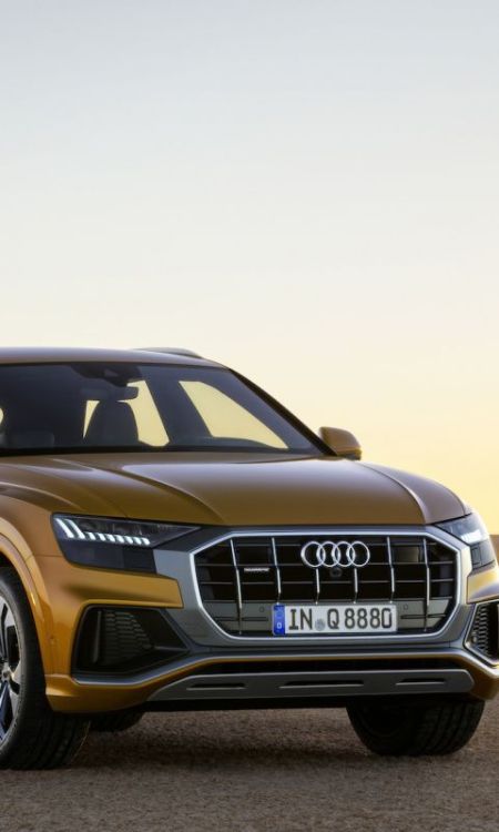Audi Q8, golden car, front, 480x800 wallpaper @wallpapersmug : https://ift.tt/2FI4itB - https://ift.