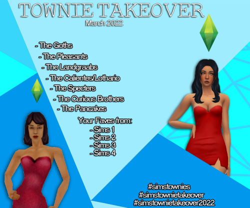 samssims: ~ Townie Takeover 2022 ~Presenting the March 2022 theme over here on Sams Sims. Who doesn&