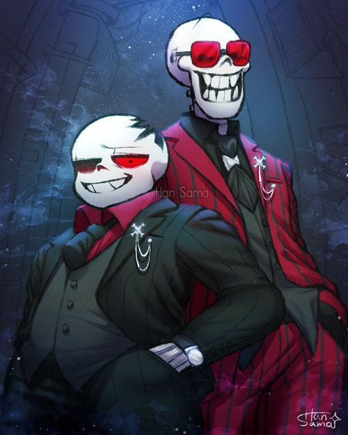 frozenhaart:hansama:Cute of you to try and flee.Mafia skelefam AU, HT bros enter the sceneooooh, tha