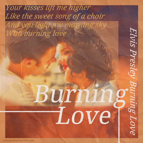 Request - “Burning Love” by Elvis Presley Photo From “Wildest Dreams” by Taylor Swift Re