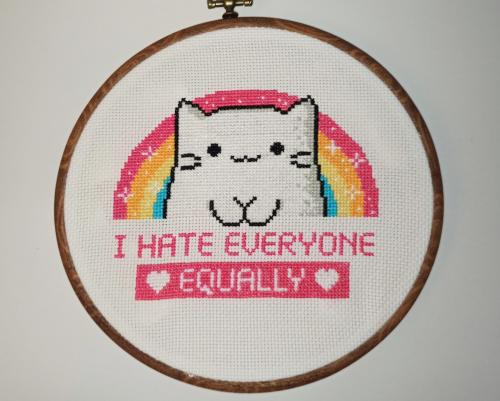 crossstitchworld:  I hate everyone! Pattern