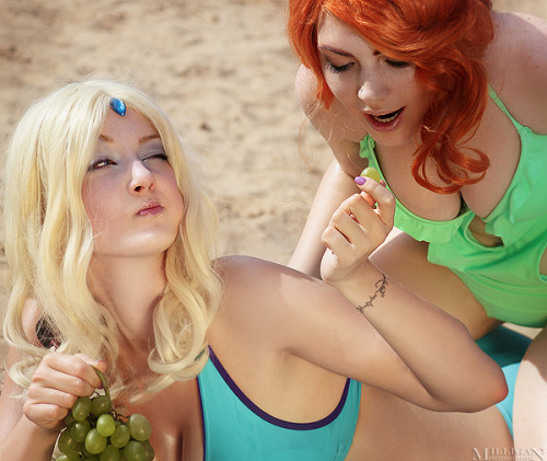 Well, it was photoshoot just for fun. We wanted some summer photos and decided to make them in DotA cosplays. Hope you like it! Enjoy!) Karina as windrunner Anastasia as crystal maiden Diana as drow ranger and photo as always by me :3