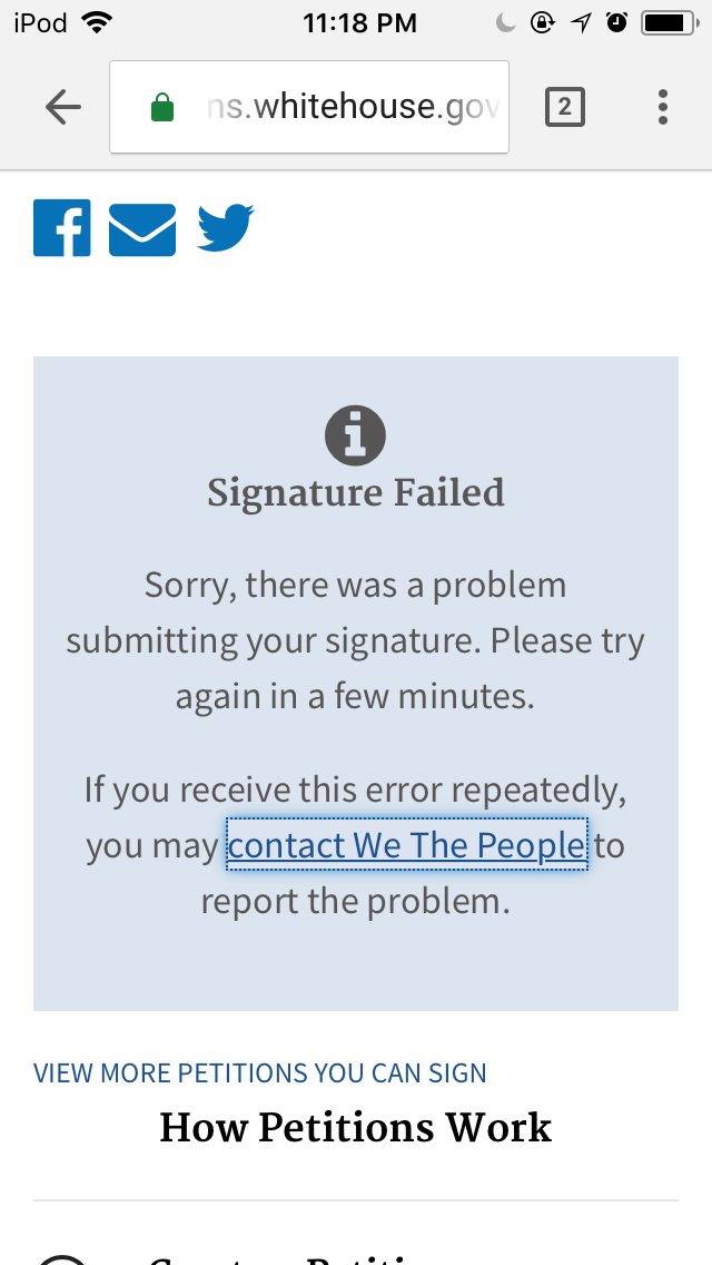 Repeal/stop FOSTA NOW!!! | We the People: Your Voice in Our Government