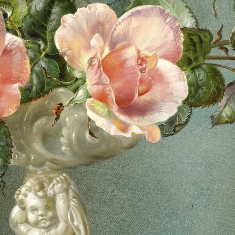 laclygrantham: Pink Roses (detail), Cecil Kennedy (British, 1905–1997)