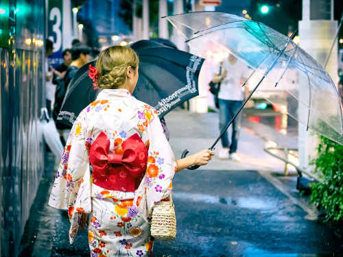 tokyo-fashion:  Rainy night in Harajuku tonight. porn pictures