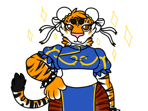 Chun Li as a tiger becos @shinkuroiofficial had the idea for Street Fighter fursonas :3c