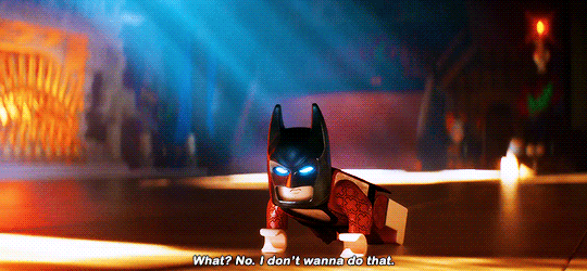 fattyatomicmutant: ruinedchildhood: Batman is me whenever someone forces me to go to a party SO ME 