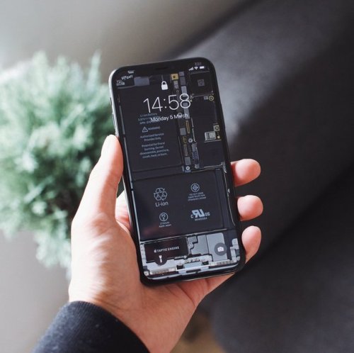 linxspiration:Show Off The Inside Of Your iPhone X With This See-Through Wallpaper