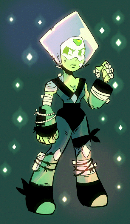 toonimated:  Got lots of messages asking for a Peridot loop animation. Here it is! I like how the design is so close to megaman’s proportions (legs, arms).  Floating fingers are also always fun! More Steven Universe loops here!   <3