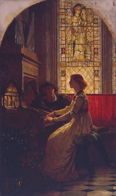 Harmony (1877). Sir Frank Dicksee (English, 1853‑1928). Oil on canvas. Tate.Shortly after Dicksee wa