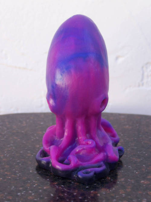 Octopus Butt Plug in Indigo Soft Raspberry Medium and Black Firm