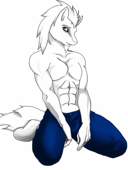 Artist: Tahdah! First drawing of him done! His other image will be sent to ester when I finish. Wings hidden behind his back&hellip;