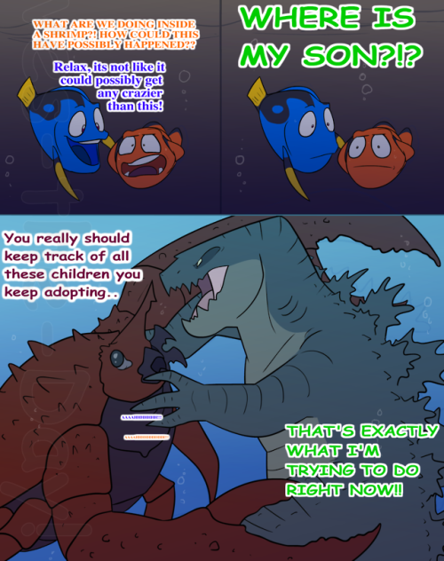 Godzilla - Finding Nemo - by RoFlo-Felorez (me)“There are 3.7 trillion fish in the ocean &hellip; an
