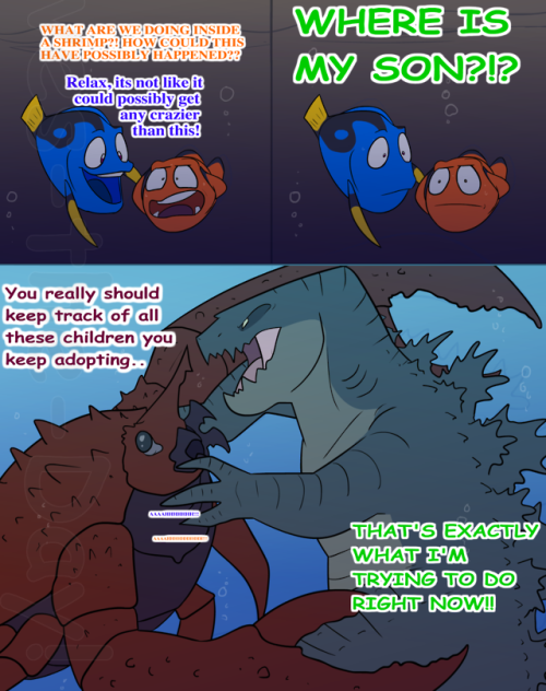 godzilla-saves-the-day: Godzilla - Finding Nemo - by RoFlo-Felorez (me)“There are 3.7 trillion fish 