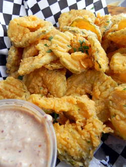 nolafoodporn:  Fried Pickles with a house