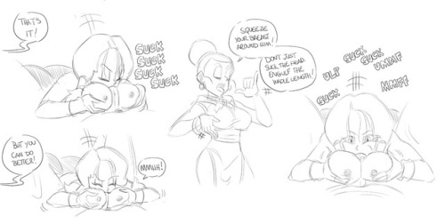 I really had the urge to sketch these after last night’s DBZ Kai episode. Still one of my least favorite eps (Videl vs Spopovich) but you gotta love Videl’s tenacity and Chichi still cheering her on! I guess it inspired me.