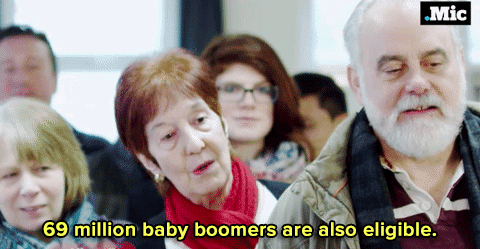 micdotcom:  This year, don’t let the baby boomers f*** our country over. If you’re one of the 69 million millennials eligible to vote this November, we just made it super easy. 