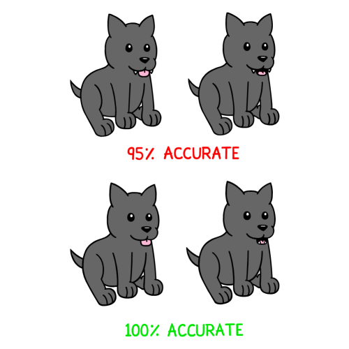 accuracy in wolf pups - fangs