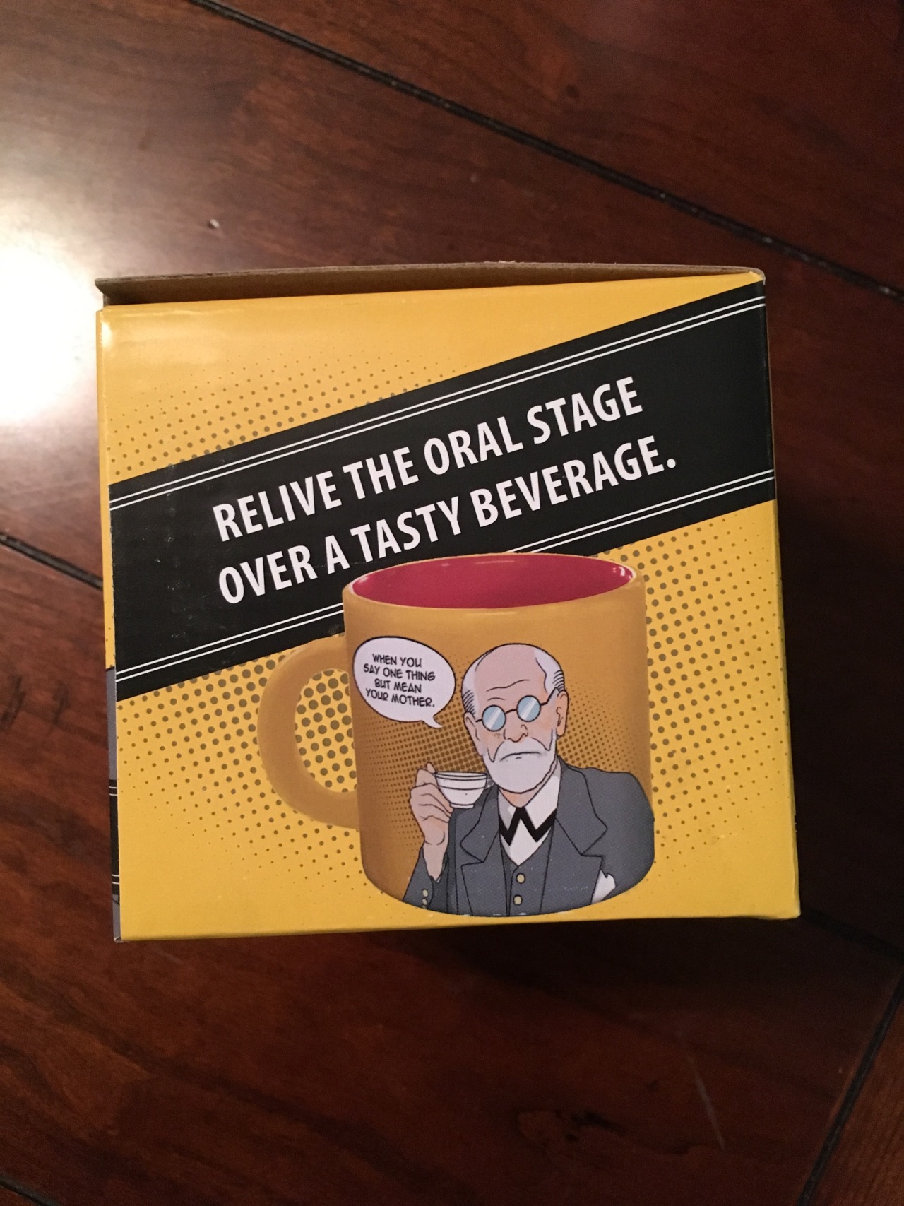 meliannesauce:  Kind of in love with my new Freudian Sips mug and the box it came