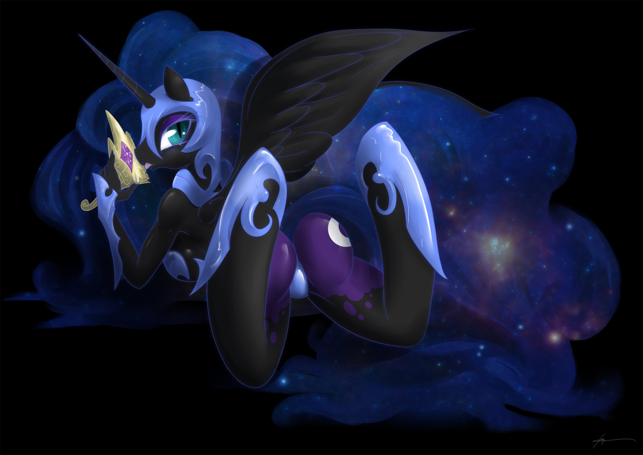 Meet your new queen!  What will happen if Nightmare Moon conqueror Equestria? http://fav.me/d621cl3