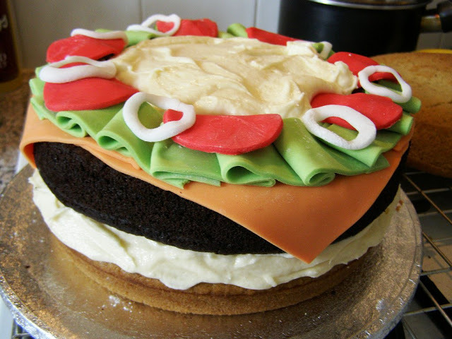 veganinspo:  Vegan “Veggie Burger” Cake 