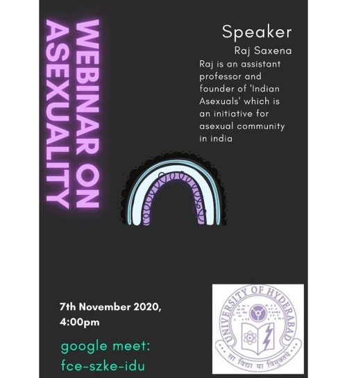 University of Hyderabad @uohyd invited Founder of Indian Asexuals, Raj @indianaceraj to deliver a le