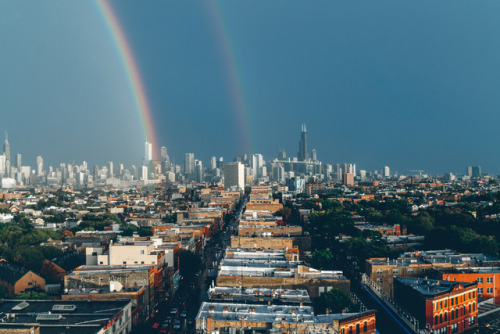 Double rainbow last night in Chicago.