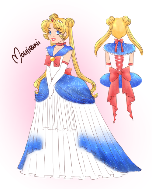 mochibuni:I saw the Sailor Moon fuku dress and thought, I HAVE TO DRAW IT. But added a few little de