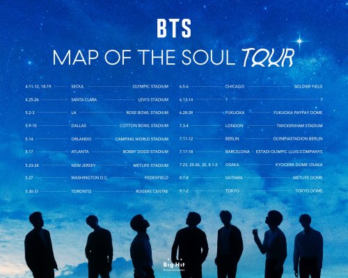 bangtan: BTS MAP OF THE SOUL TOUR 일정 안내  #BTS #방탄소년단 #MapOfTheSoulTour