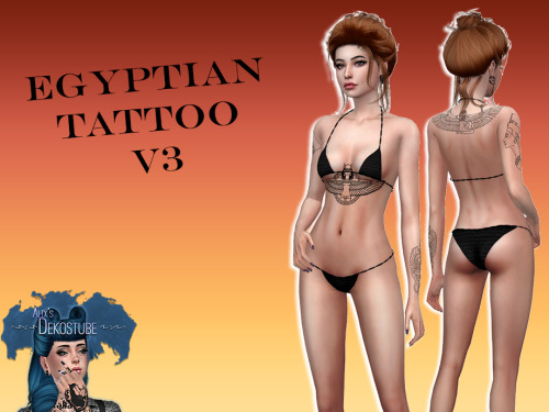 Egypthian Tattoo V3⚫️  1 swatches⚫️  works with all Skins Tag me @alixdekostube and show me your pic