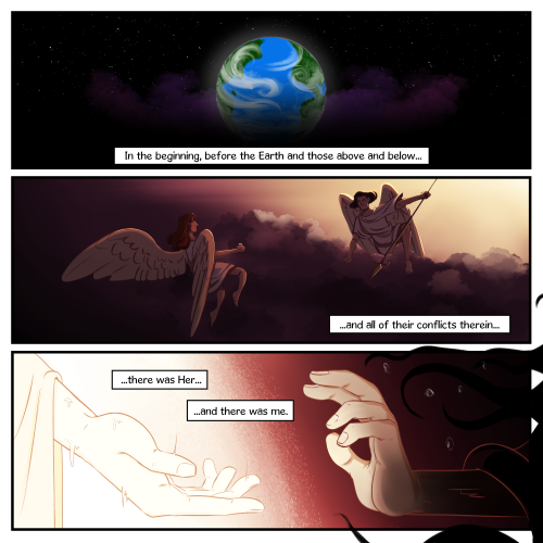 sightkeeper:Chosen Faces 01 (Prologue)This comic is a Good Omens AU wherein Aziraphale is an eldritch horror pretending to be an angel.Updates Tuesdays and Fridays once the first page of a chapter is posted.Next (TBA)Masterpost