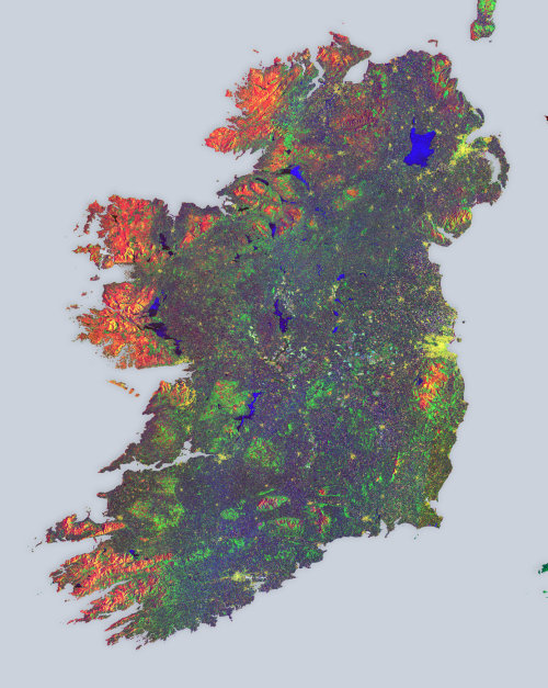 spacetimewithstuartgary: Irish mosaic The Sentinel-1A satellite takes us over to Ireland, in this mu