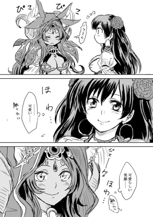 可愛いと可愛いの連鎖ーーーー…！！ミドキャスとマタ・ハリ。 http://pic.twitter.com/XnI6yG6P2h— うにゃ (@unyanai) December 3, 2017