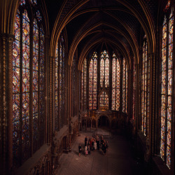 natgeofound:Visitors stare in awe at the stained glass windows of Sainte Chapelle in Paris, May 1968.Photograph by Bruce Dale, National Geographic