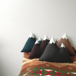 handrnade:Mountain Peak Pillows by ThreeBadSeedsFollow for more handmade goodies! 