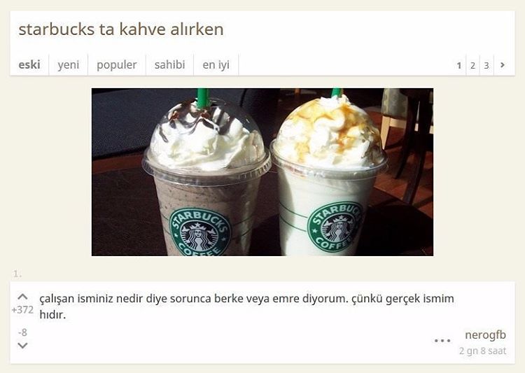 Starbucks ta kahve...