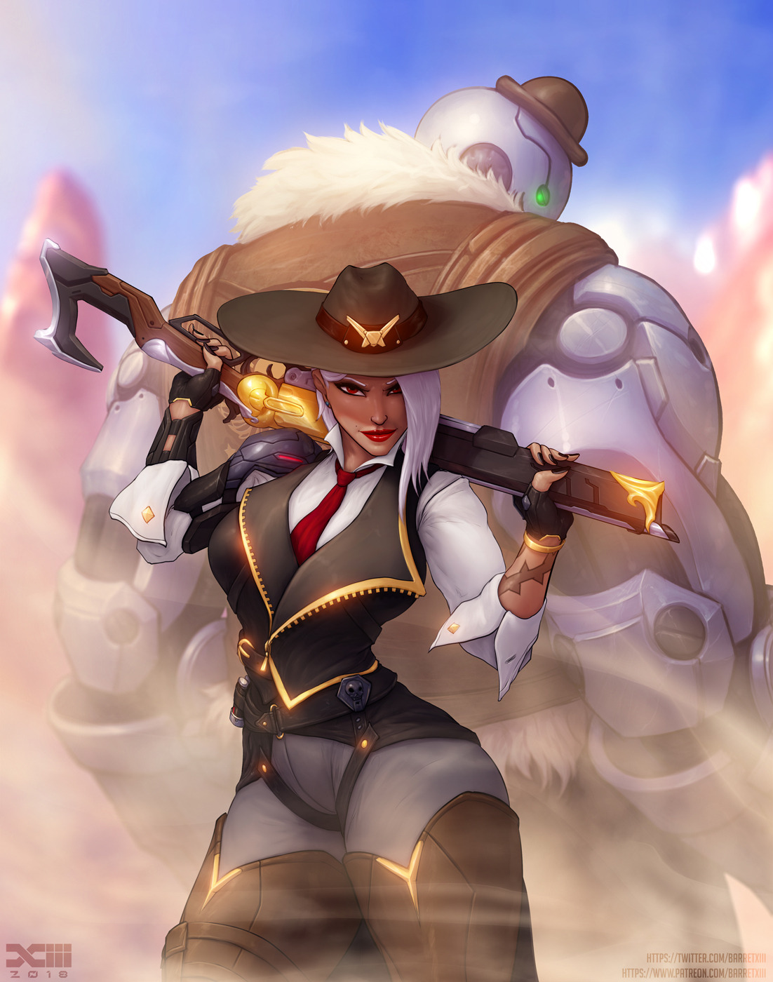 barretxiii: New pinup! (And probably the last on this site!) Ashe from Overwatch